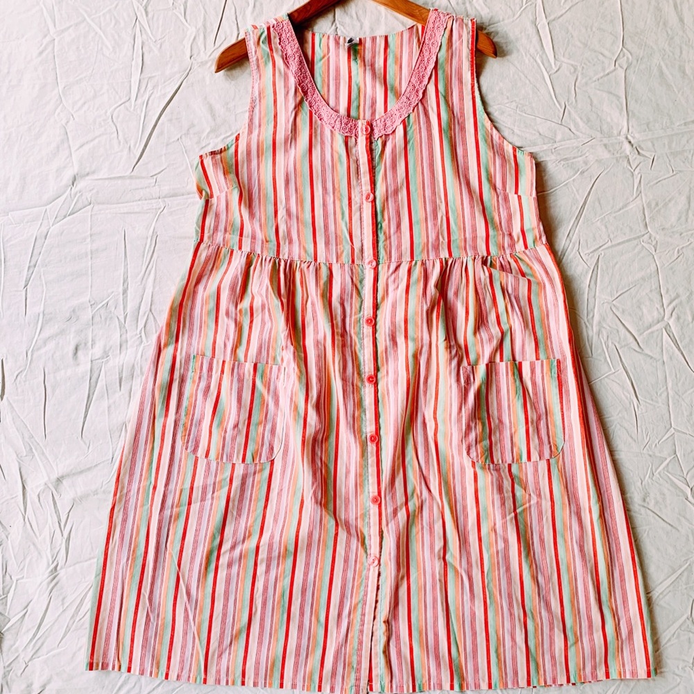 Sundress:  multicolored striped dress